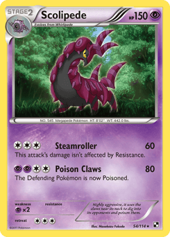 Scolipede Black & White card