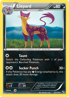 Liepard Black & White card