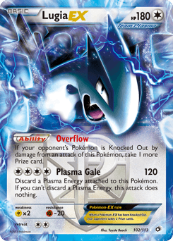 Lugia ex Legendary Treasures card