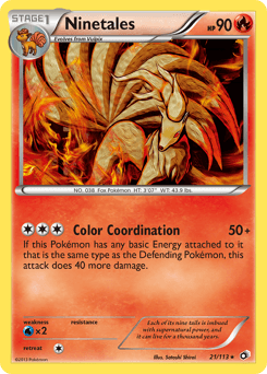 2013 Legendary Treasures Ninetales #21
