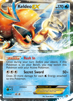 Keldeo-EX Legendary Treasures card