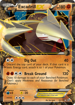 Excadrill ex Legendary Treasures card