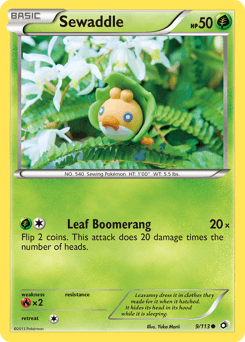 Sewaddle Legendary Treasures card