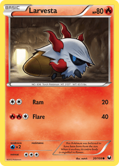 Larvesta Dark Explorers card