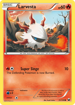 Larvesta Dark Explorers card