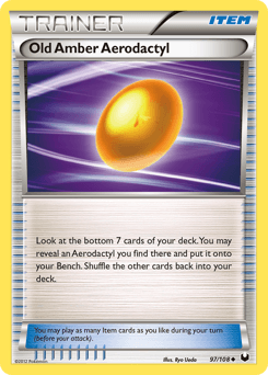 2012 Dark Explorers Old Amber Aerodactyl #97