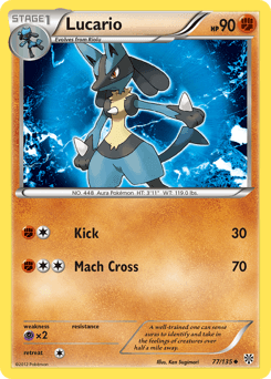 2013 Plasma Storm Lucario #77