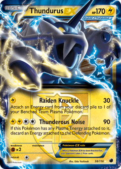 2013 Plasma Freeze Thundurus-EX #38