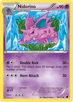 2013 Plasma Freeze Nidorino #44