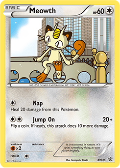 Meowth BW Black Star Promos card