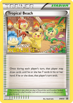 Tropical Beach BW Black Star Promos card