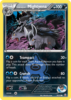 2015 Double Crisis Team Aqua's Mightyena #18