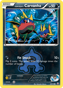 Team Aqua's Carvanha Double Crisis card