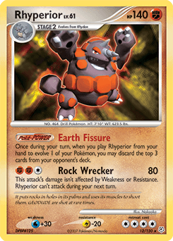 Rhyperior Diamond & Pearl card