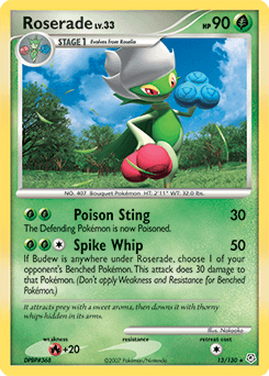 Roserade Diamond & Pearl card