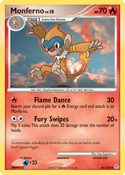 Monferno Diamond & Pearl card