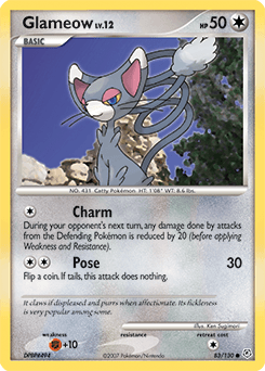 Glameow Diamond & Pearl card