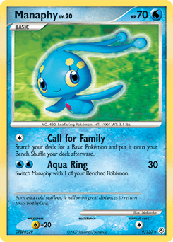 Manaphy Diamond & Pearl card