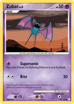 2007 Mysterious Treasures Zubat #108
