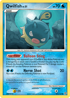 Qwilfish Secret Wonders card
