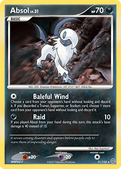 Absol Secret Wonders card