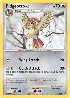 Pidgeotto Secret Wonders card