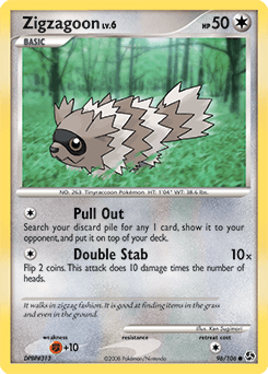 Zigzagoon Great Encounters card