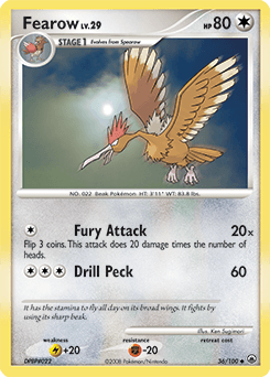 2008 Majestic Dawn Fearow #36