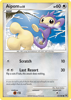 Aipom Majestic Dawn card