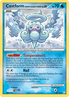 2008 Legends Awakened Castform Snow-Cloud Form #50