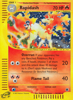 Rapidash Expedition Base Set card