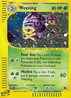 Weezing Expedition Base Set card