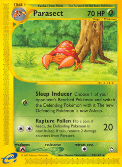 Parasect Aquapolis card