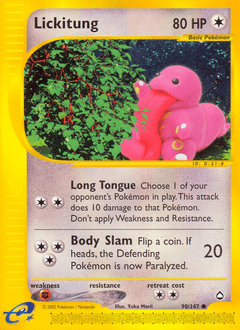 Lickitung Aquapolis card