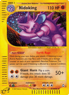 Nidoking Aquapolis card