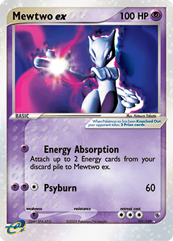 Mewtwo ex Ruby & Sapphire card