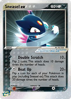 Sneasel ex Ruby & Sapphire card