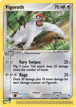 Vigoroth Ruby & Sapphire card