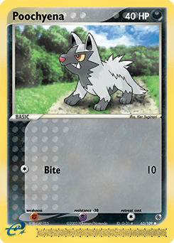 2003 Ruby & Sapphire Poochyena #63