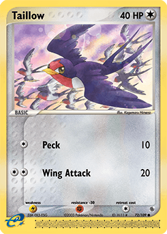 Taillow Ruby & Sapphire card