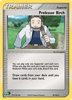 Professor Birch Ruby & Sapphire card