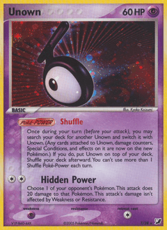 2005 Unseen Forces Unown #T