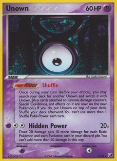 2005 Unseen Forces Unown #V