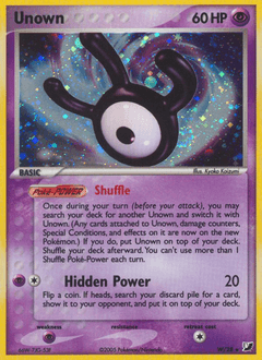 2005 Unseen Forces Unown #W