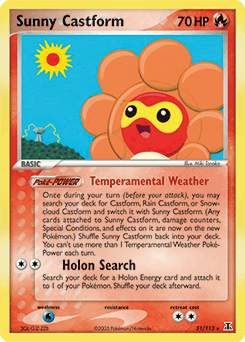 Sunny Castform Delta Species card