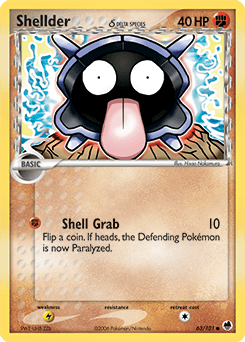 Shellder Dragon Frontiers card