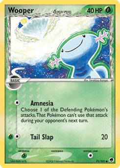 Wooper Dragon Frontiers card