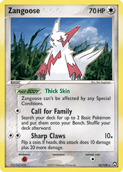 Zangoose Power Keepers card