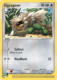 Zigzagoon Sandstorm card