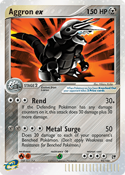 Aggron ex Sandstorm card